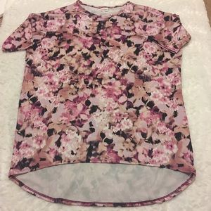 Lularoe Irma purple floral tunic size medium